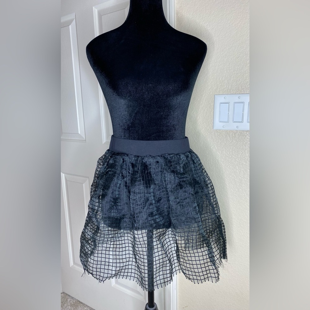 Black Mesh Netting Skirt